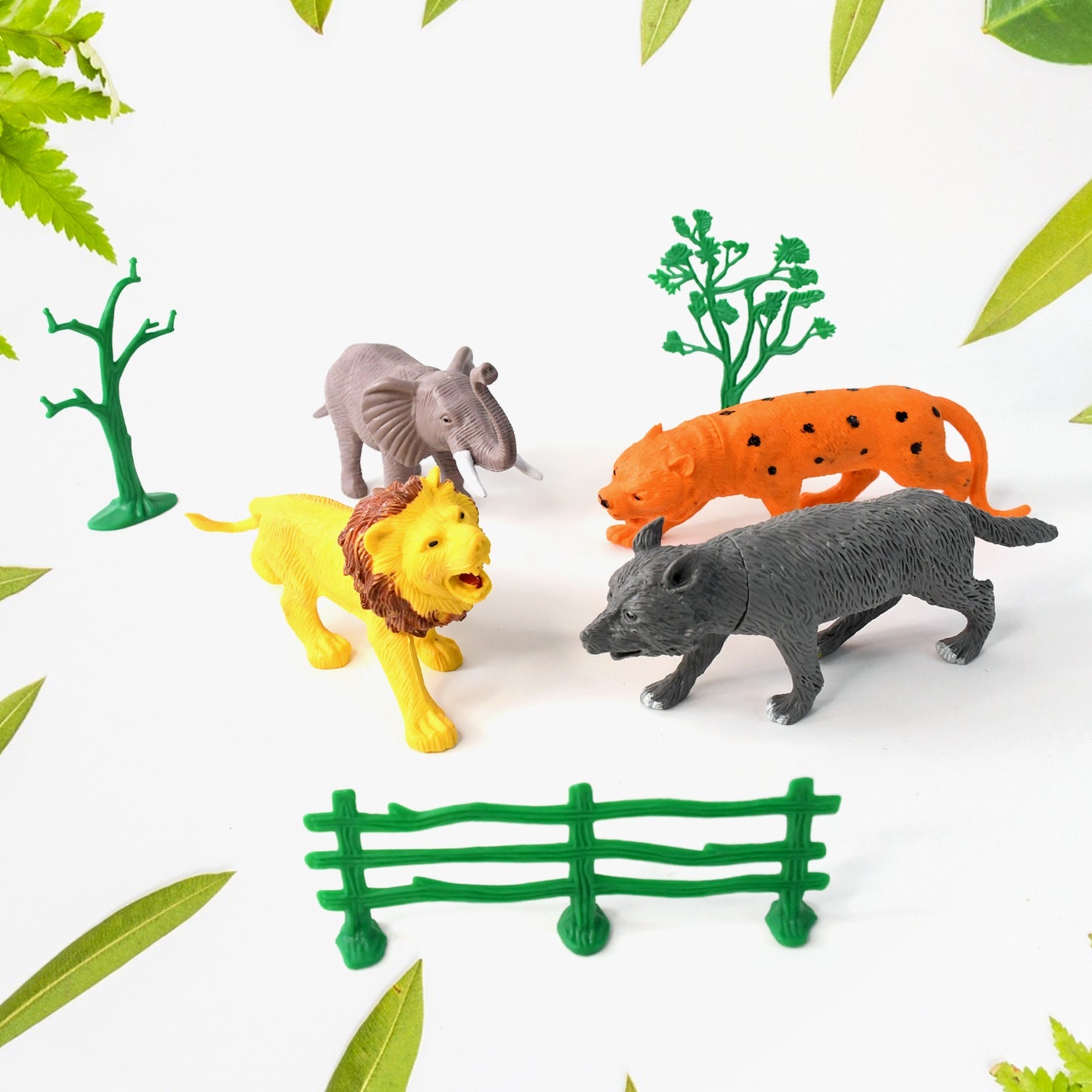 TTG Small Wild Animal Toy Set for Kids (Pack of 4 Animals) TTG Small Wild Animal Toy Set for Kids (Pack of 4 Animals)